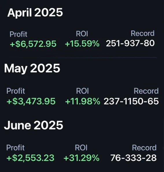 Bet tracker screenshot for AY